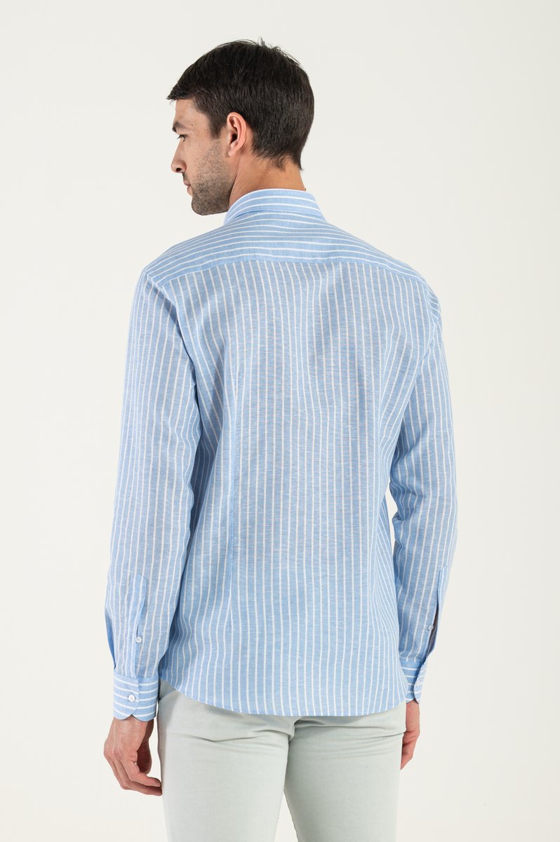 Lino St. Tropez Celeste shirt