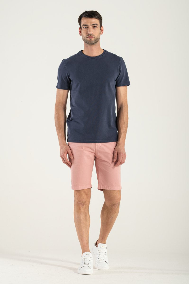 Tricou albastru spălat din piatră