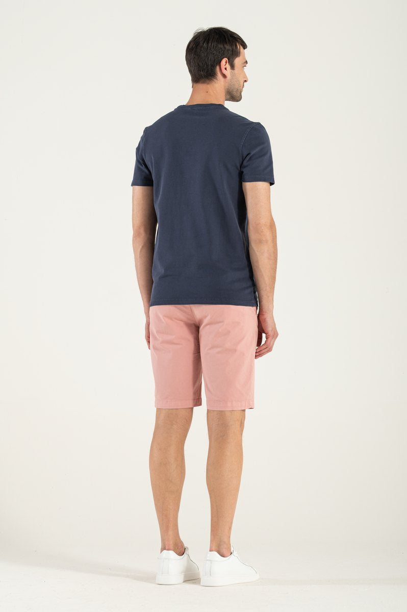 Tricou albastru spălat din piatră