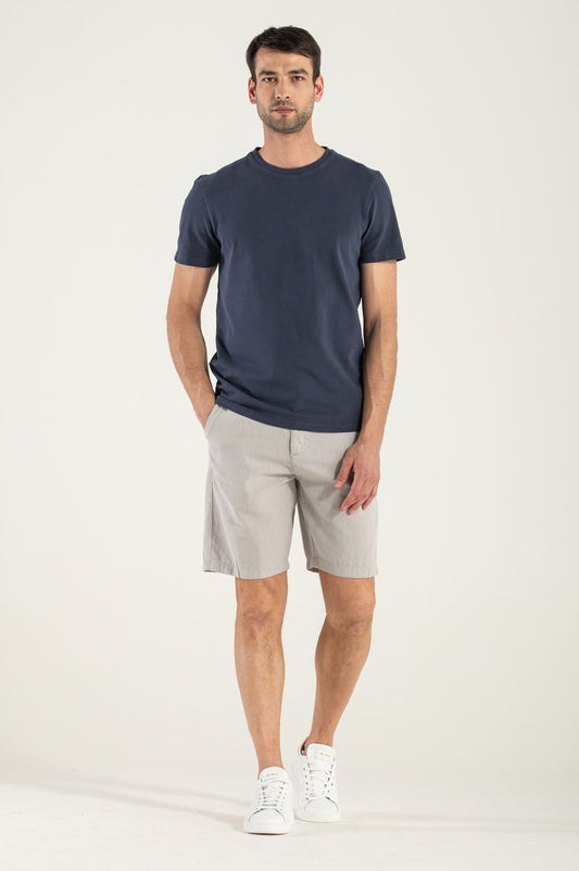 Bermuda Uomo Lino Grigio