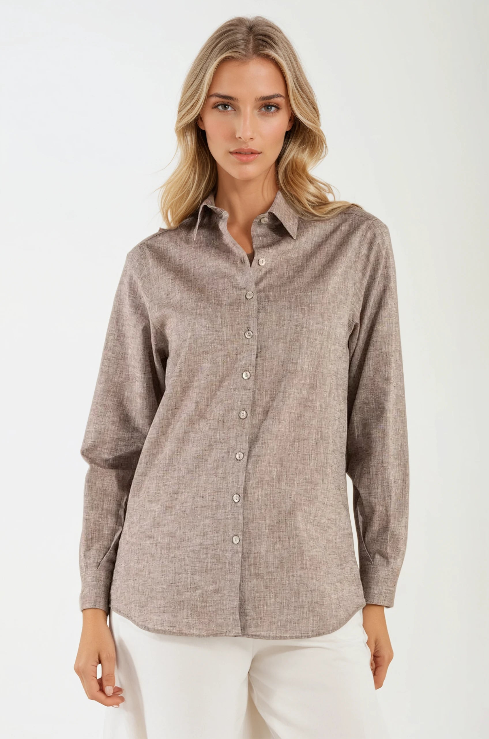Camicia di Lino Camel Portofino