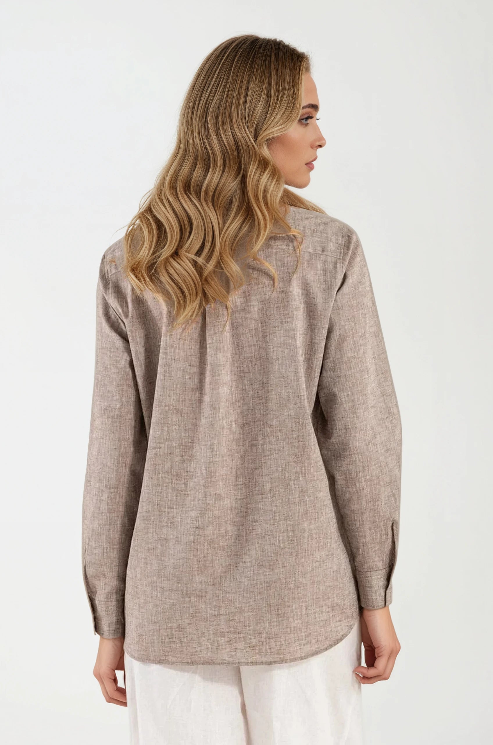 Camicia di Lino Camel Portofino
