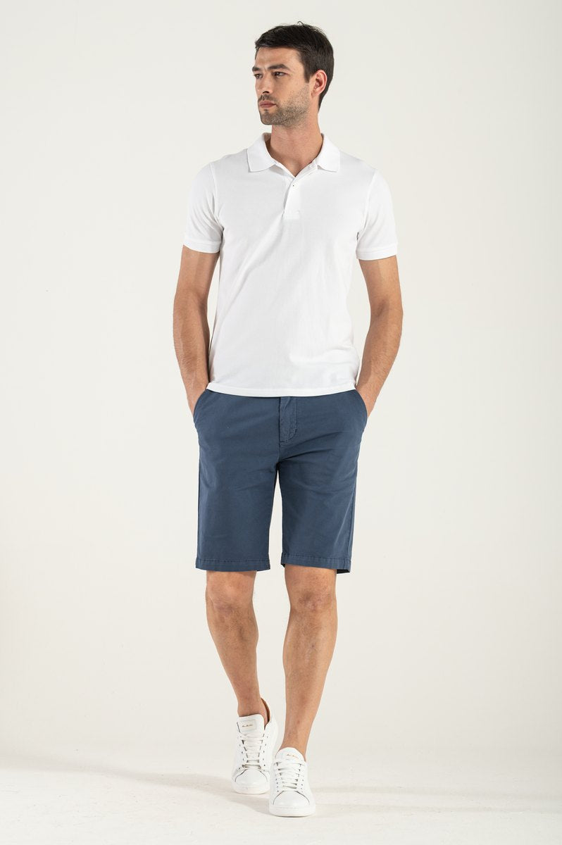 Bermuda Uomo Cotone Blue Royal