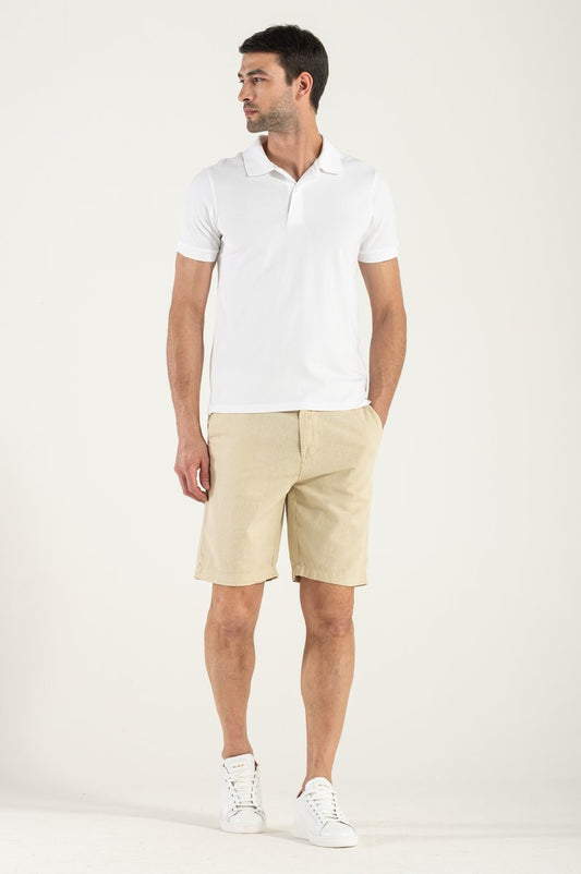 Bermuda Man Lino Beige