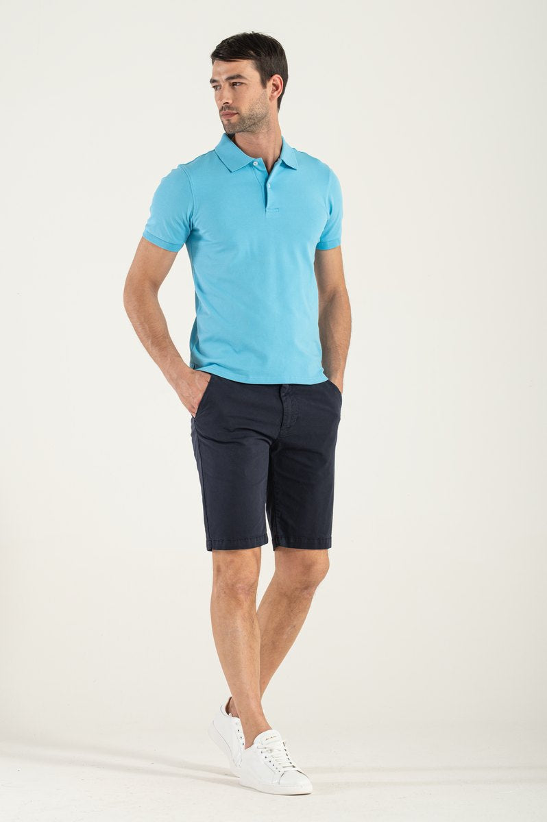 Turquoise Pol jumătate mâneci