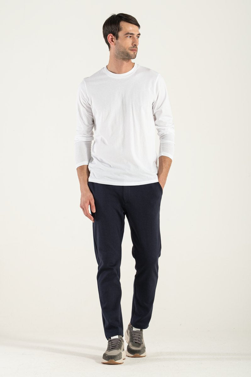 Tricou alb cu mânecă lungă