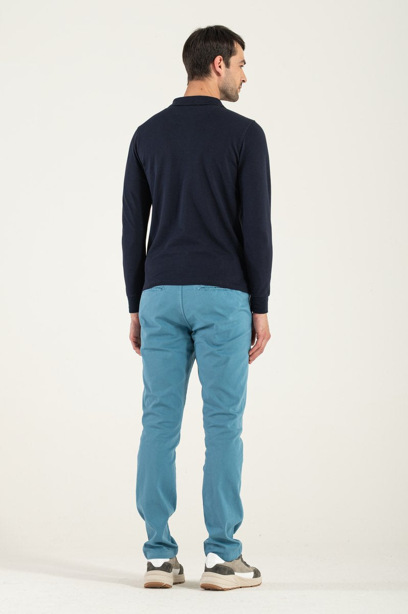 Polo Maniche Lunghe Blue