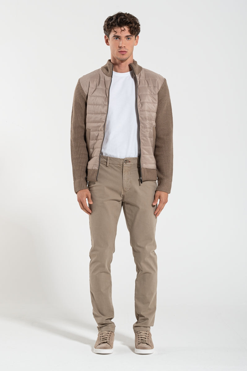 Maglione Giubbino Beige Khaki