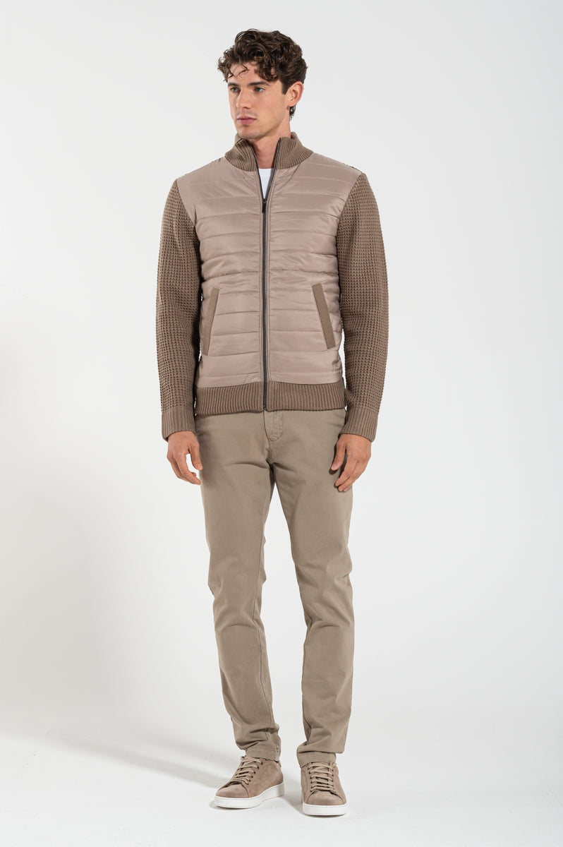 Maglione Giubbino Beige Khaki