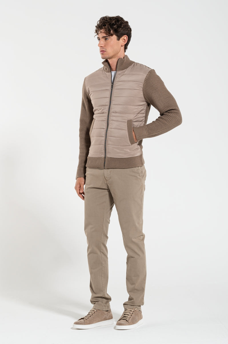 Maglione Giubbino Beige Khaki