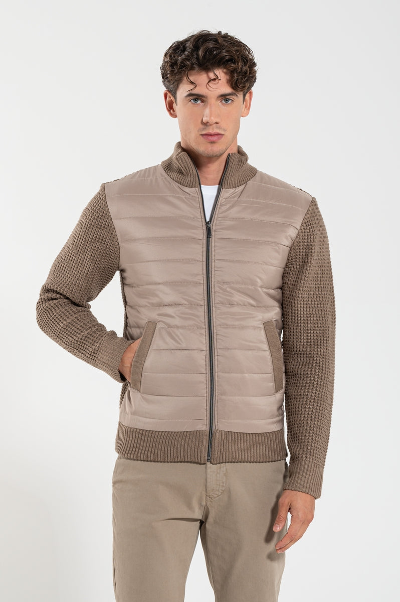 Maglione Giubbino Beige Khaki