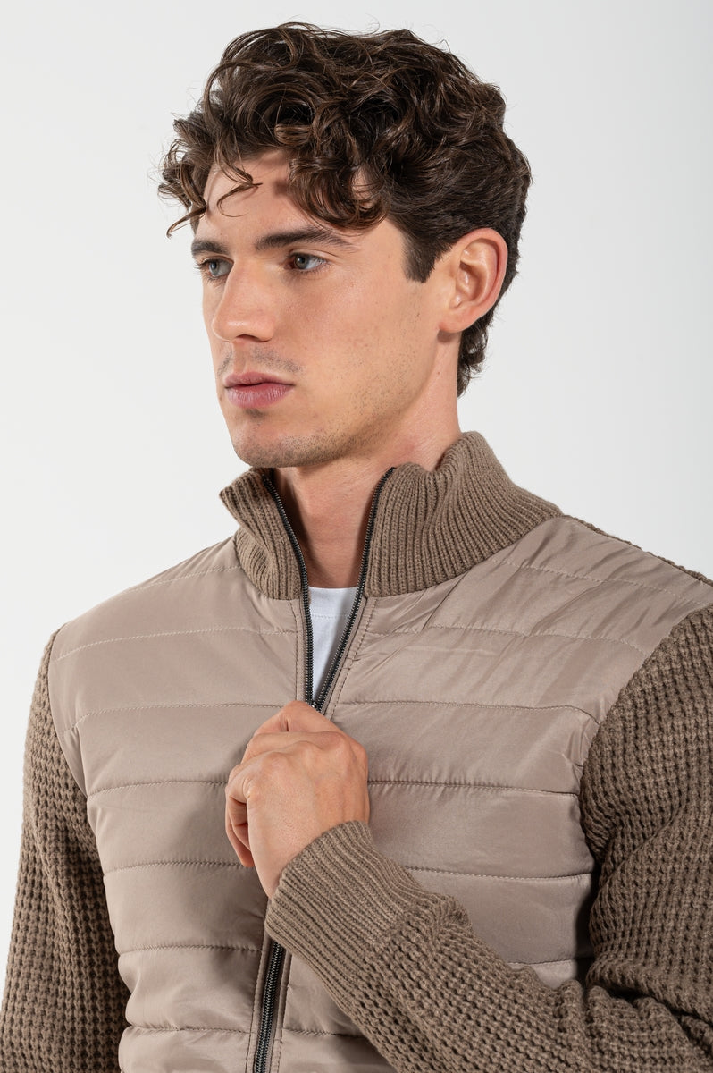 Maglione Giubbino Beige Khaki
