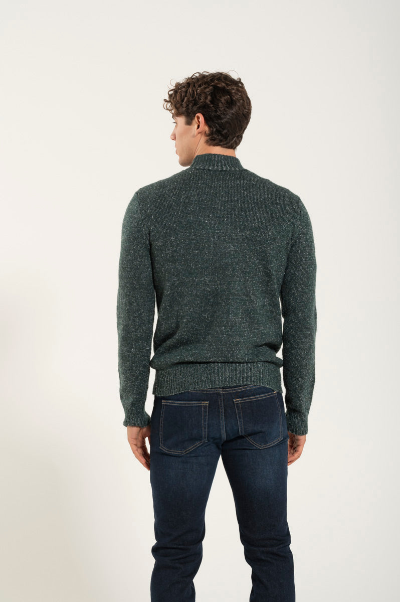 Collo Alto Misto Misto Lana Verde