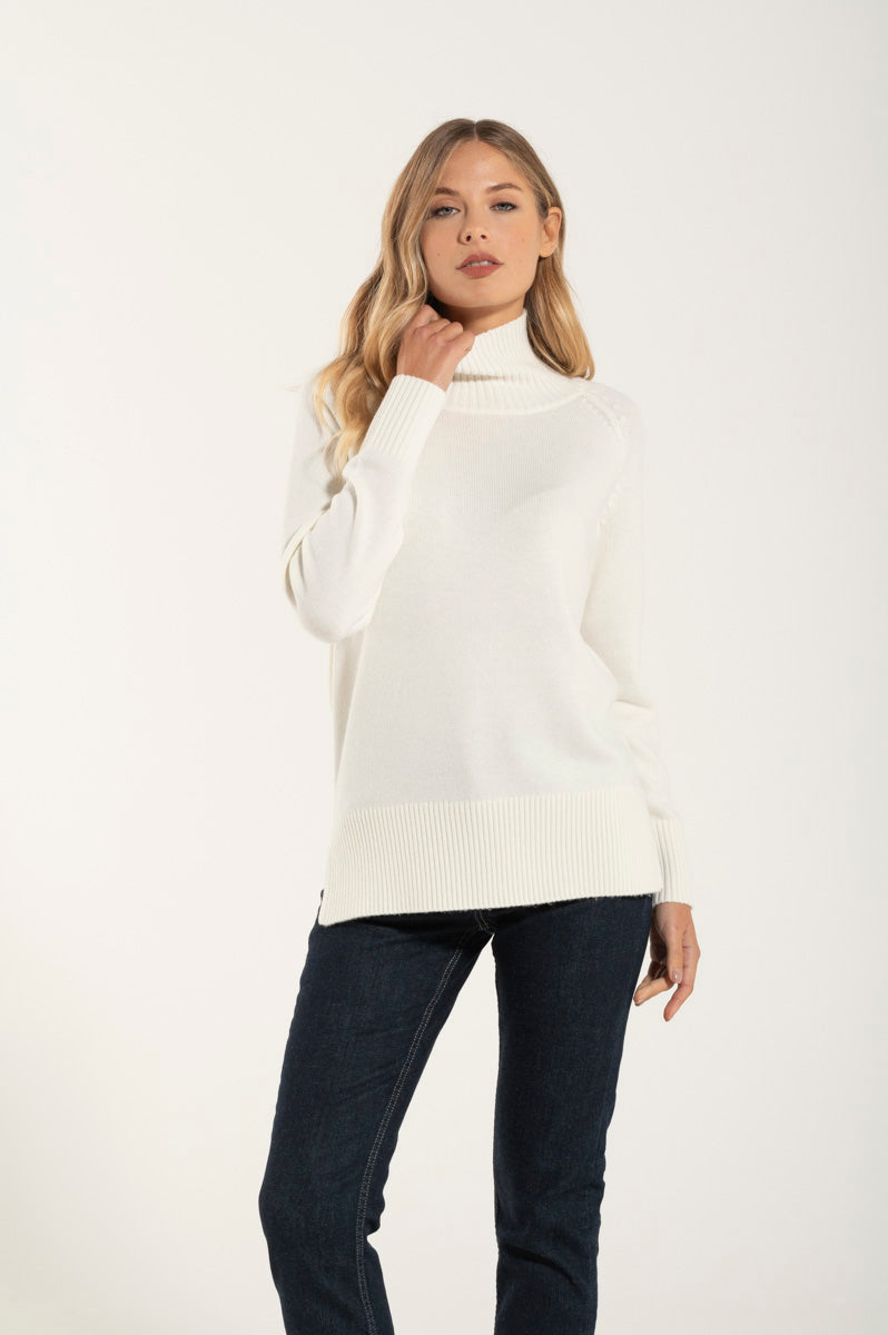 Collo Alto Cashmere Premium Naturale