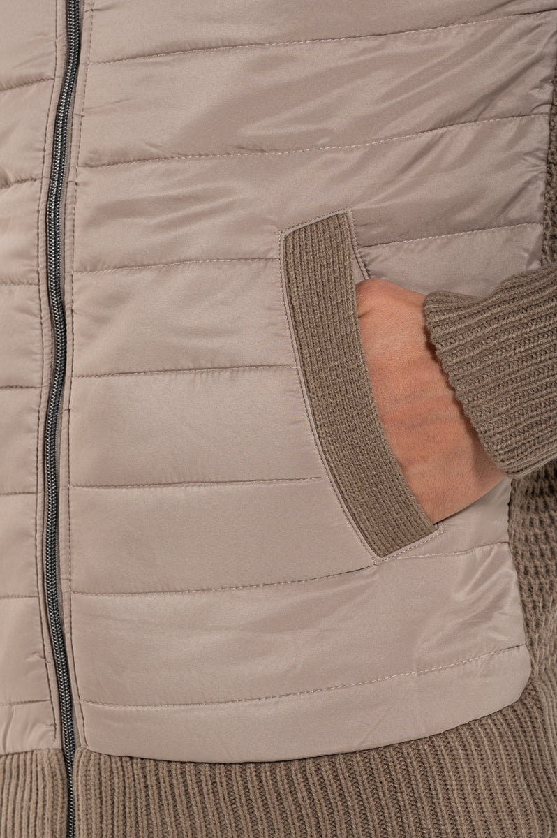 Khaki beige jacket sweater