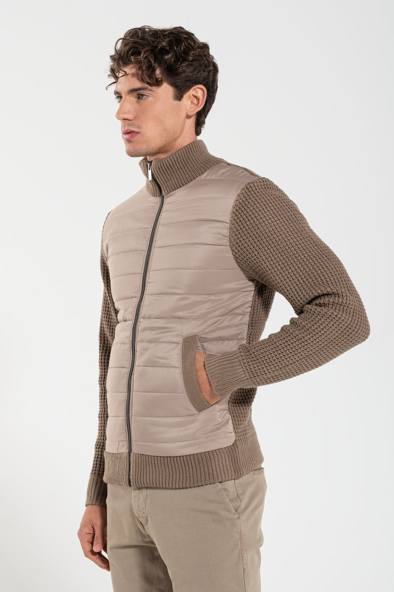 Maglione Giubbino Beige Khaki