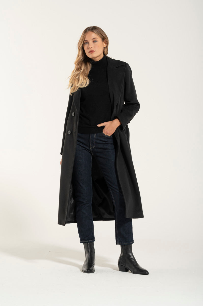 Cappotto New Nero Cashmere e Lana