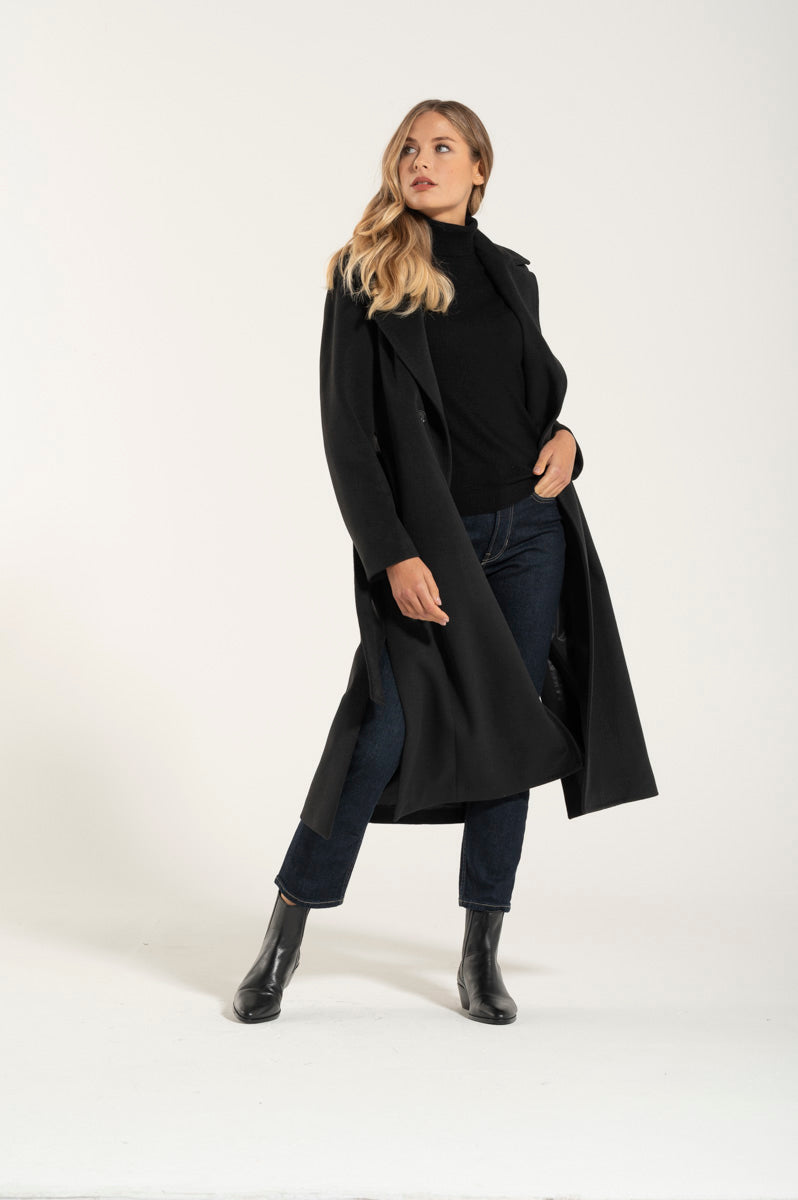 Cappotto New Nero Cashmere e Lana