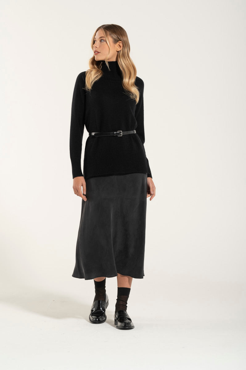 Collo Alto Cashmere Premium Nero