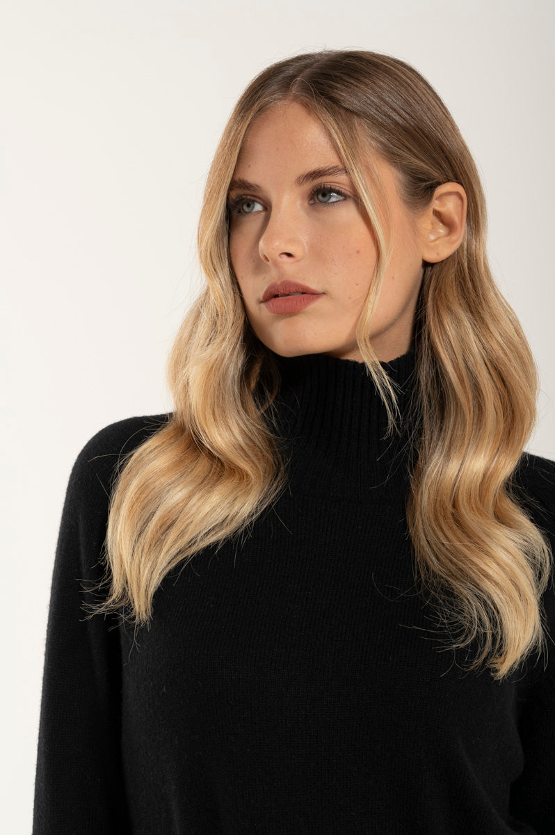 Collo Alto Cashmere Premium Nero