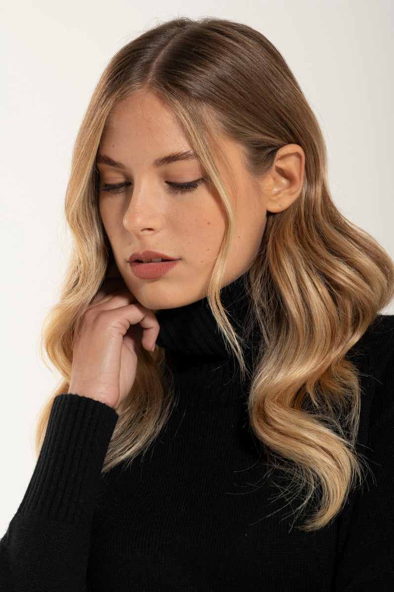 Collo Alto Cashmere Premium Nero