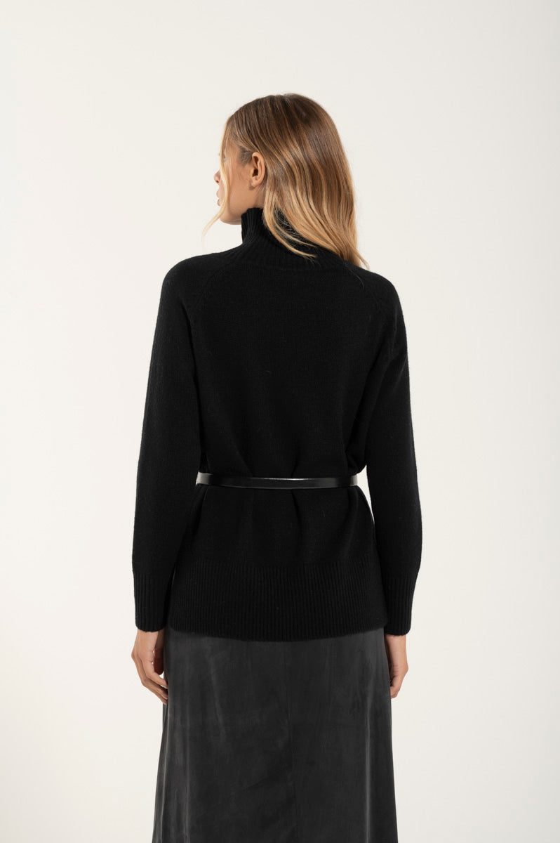 Collo Alto Cashmere Premium Nero