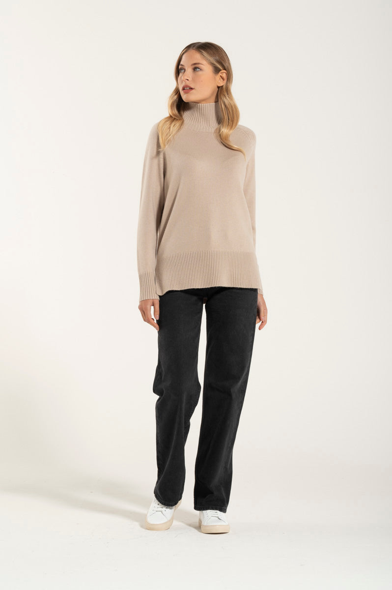Collo Alto Cashmere Premium Crema