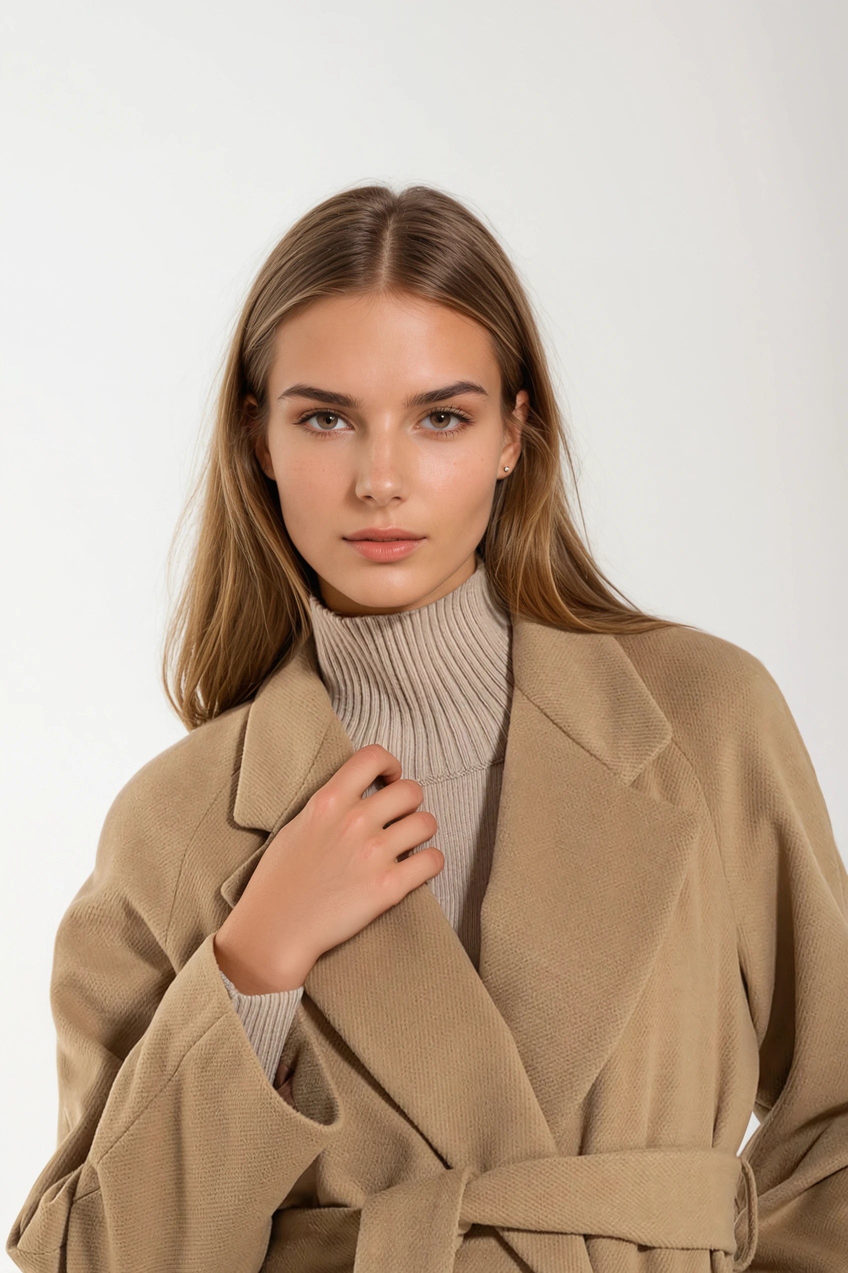 Cappotto Lungo Camel Cashmere e Lana