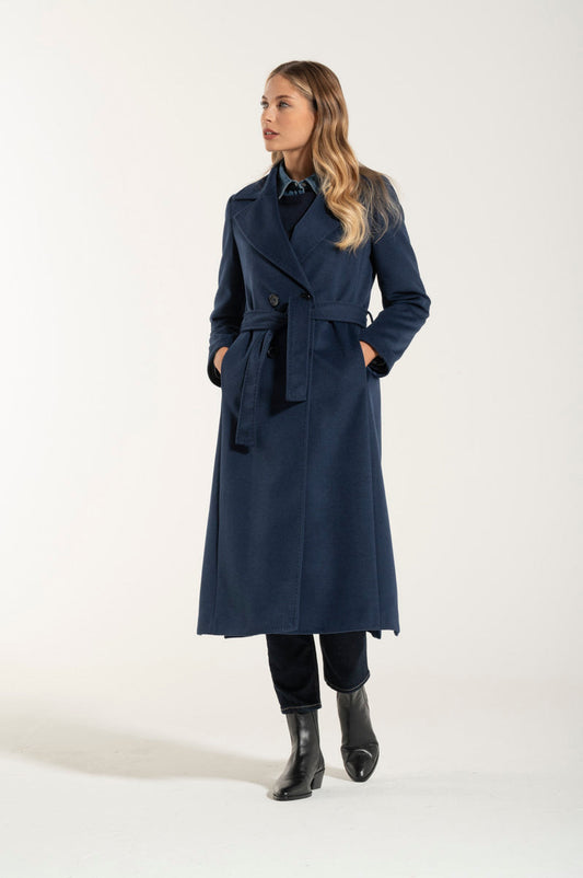Cappotto New Blue Cashmere e Lana
