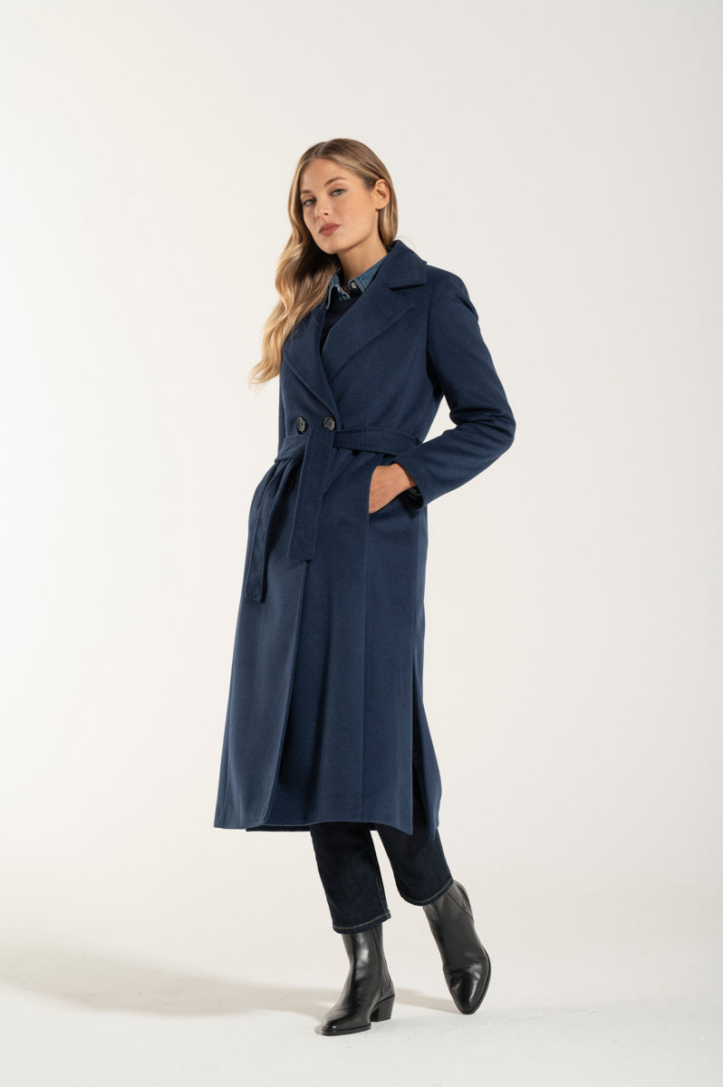 Cappotto New Blue Cashmere e Lana