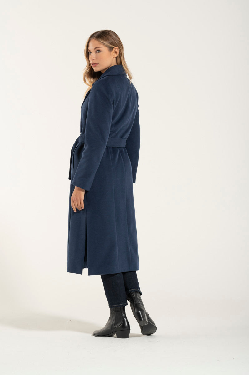 Cappotto New Blue Cashmere e Lana
