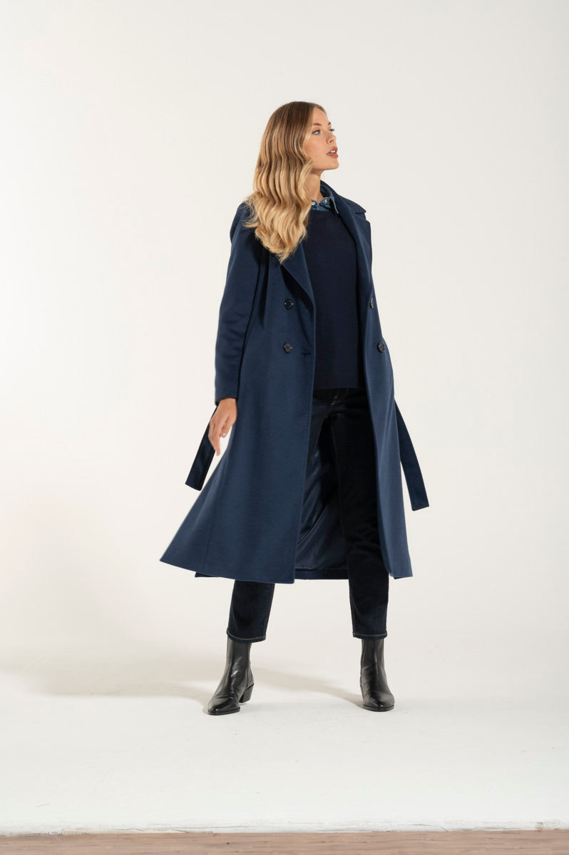 Cappotto New Blue Cashmere e Lana