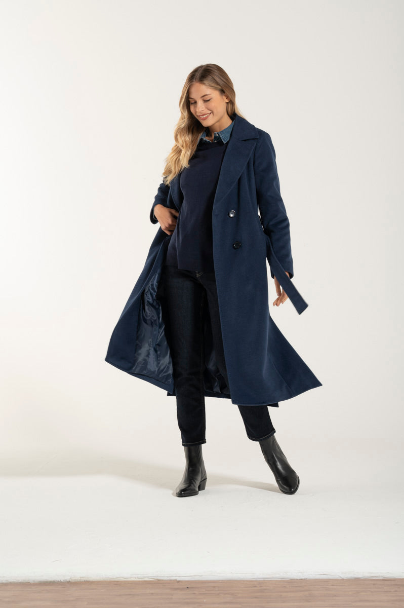 Cappotto New Blue Cashmere e Lana