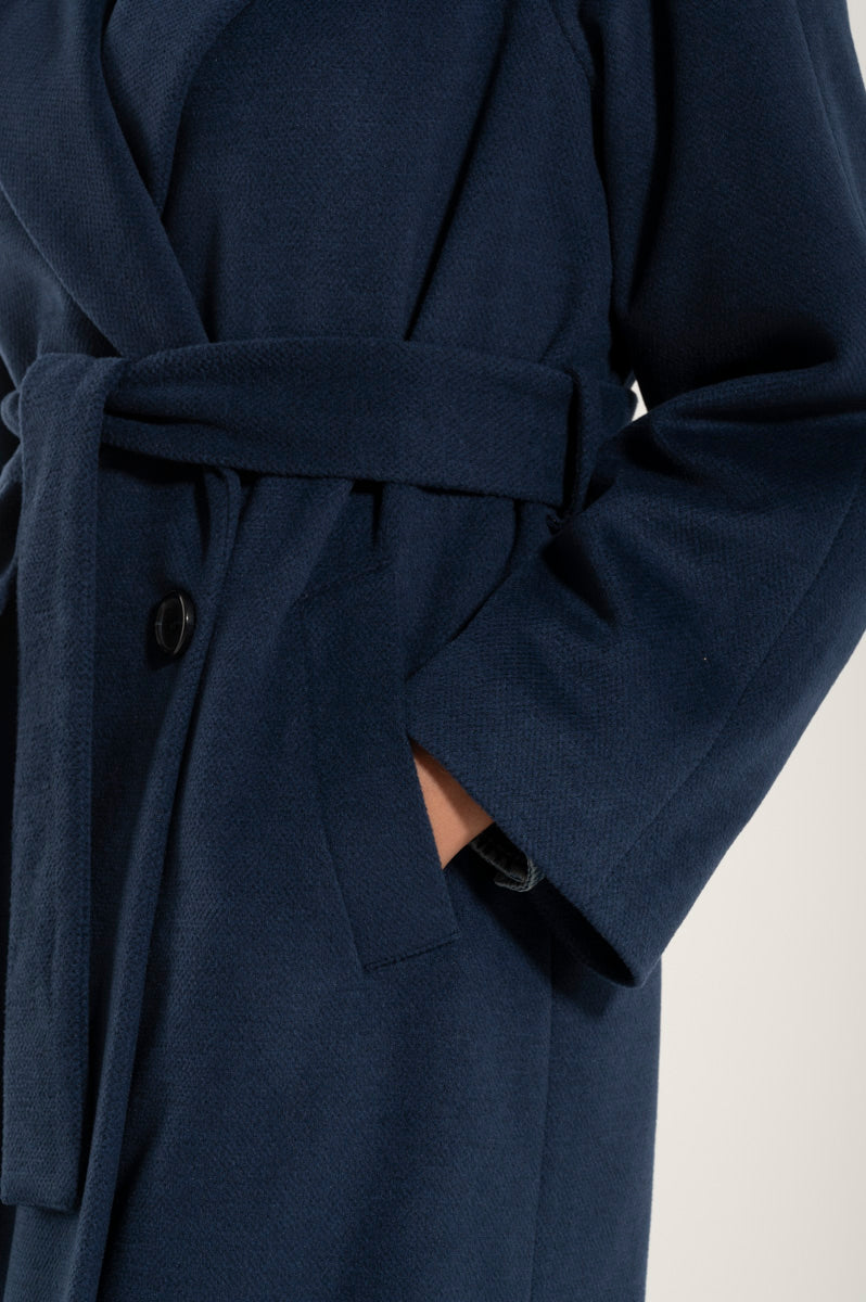 Cappotto New Blue Cashmere e Lana