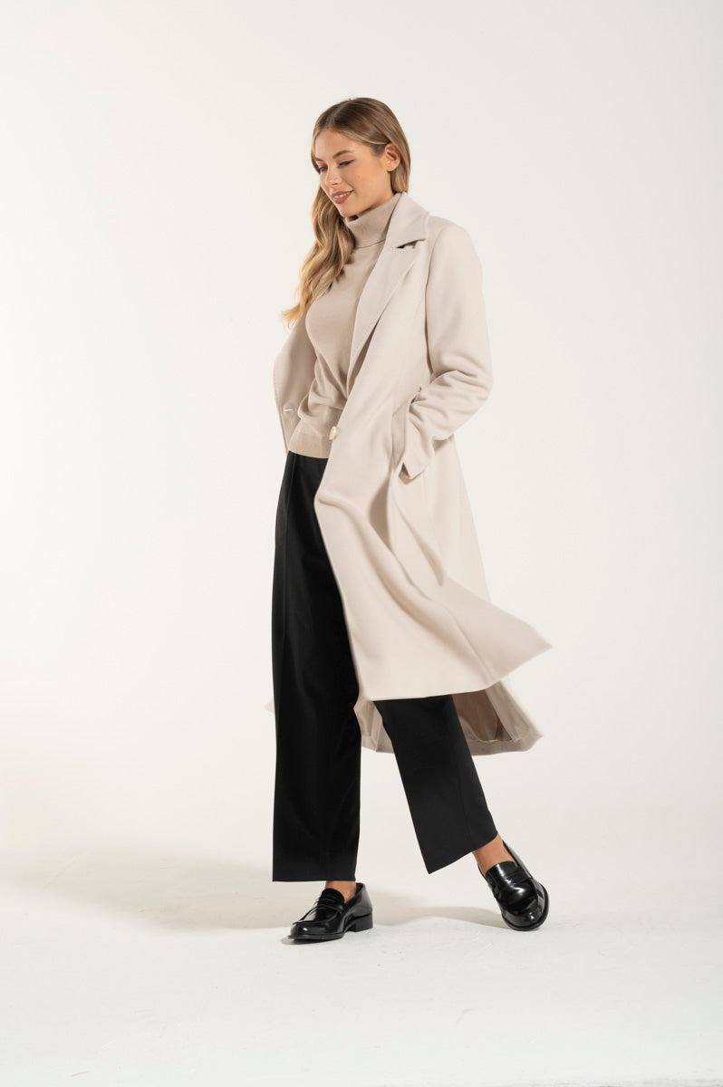 Cappotto New Cream Cashmere e Lana