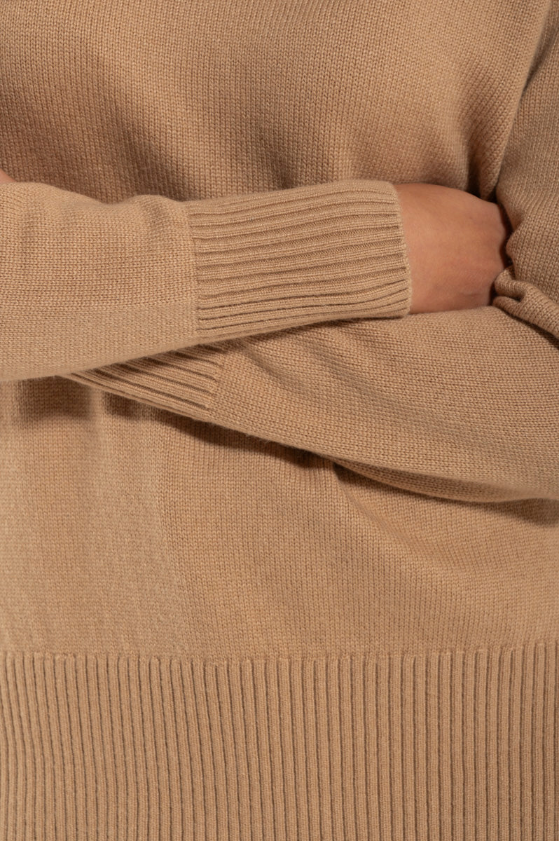 Collo Alto Cashmere Premium Cammello