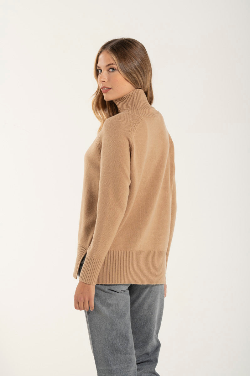 Collo Alto Cashmere Premium Cammello