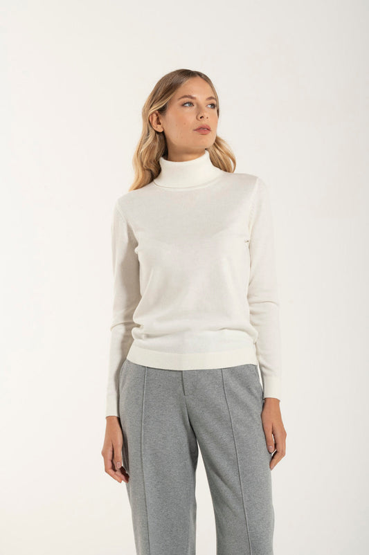 Collo Alto Cashmere e Merino Naturale