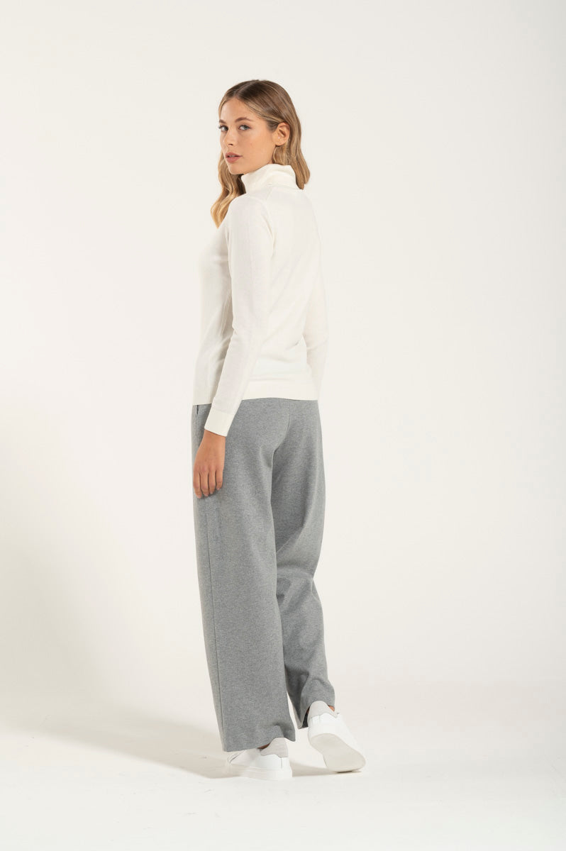 Collo Alto Cashmere e Merino Naturale