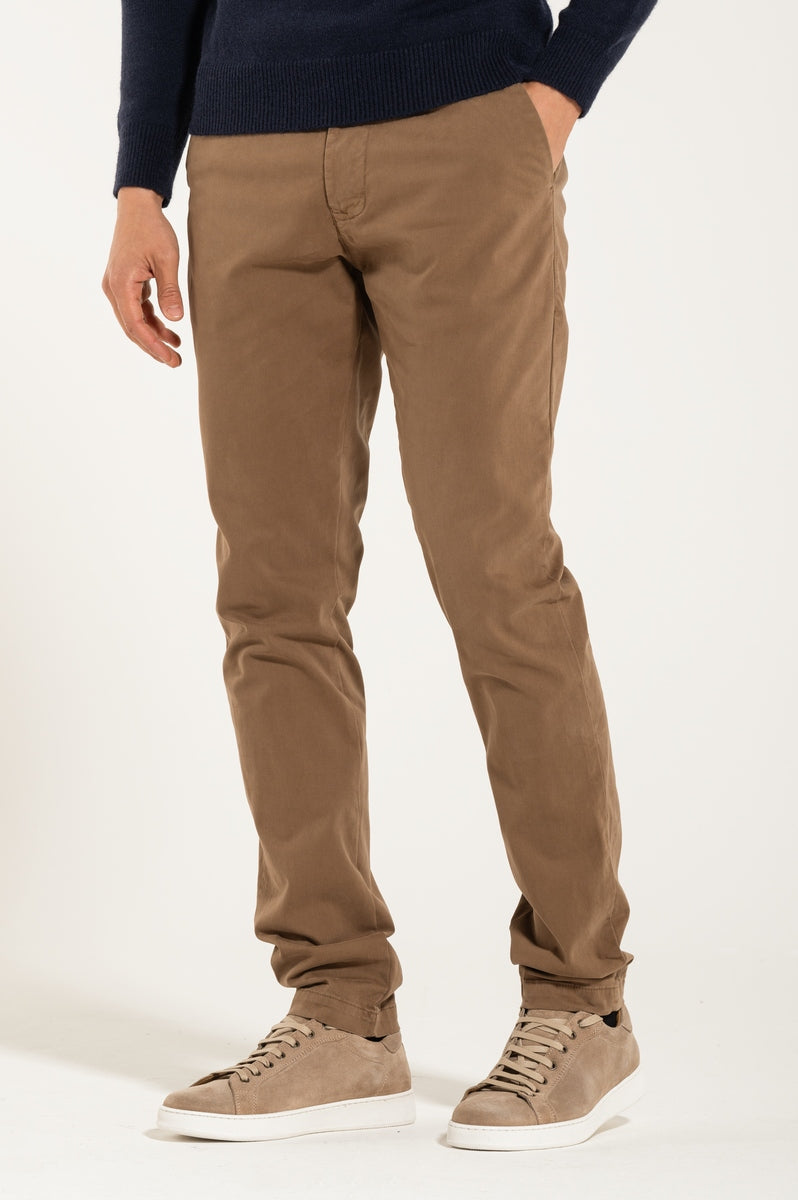 Pantalone Beige Camel Slim