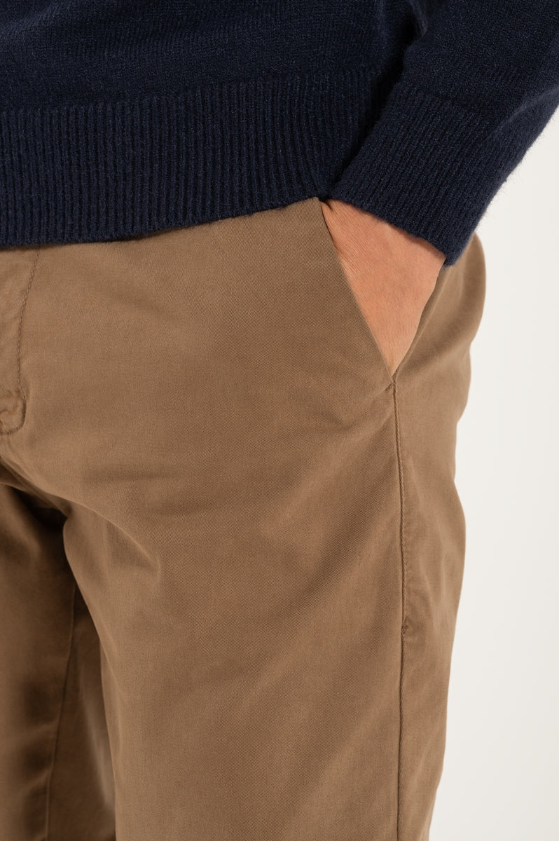 Pantalone Beige Camel Slim