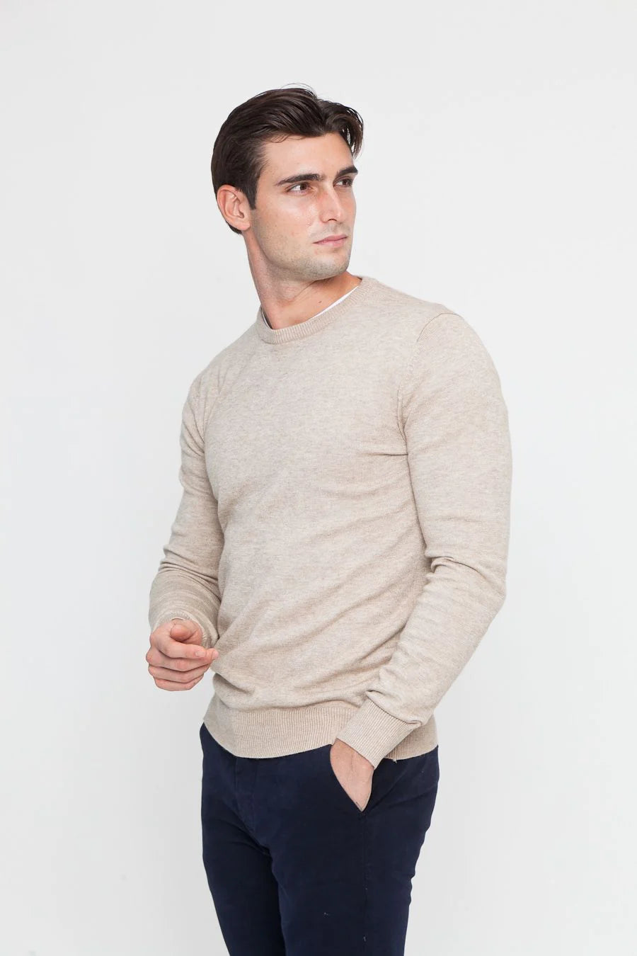 Magliione Girocollo Beige