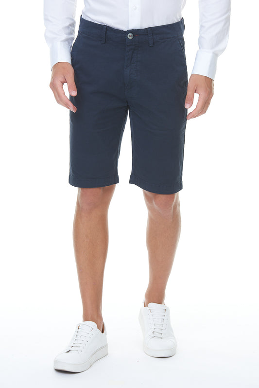 Bermuda bărbat albastru de bumbac
