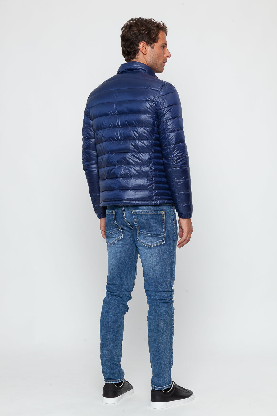 Blu Primavera jacket with removable hood