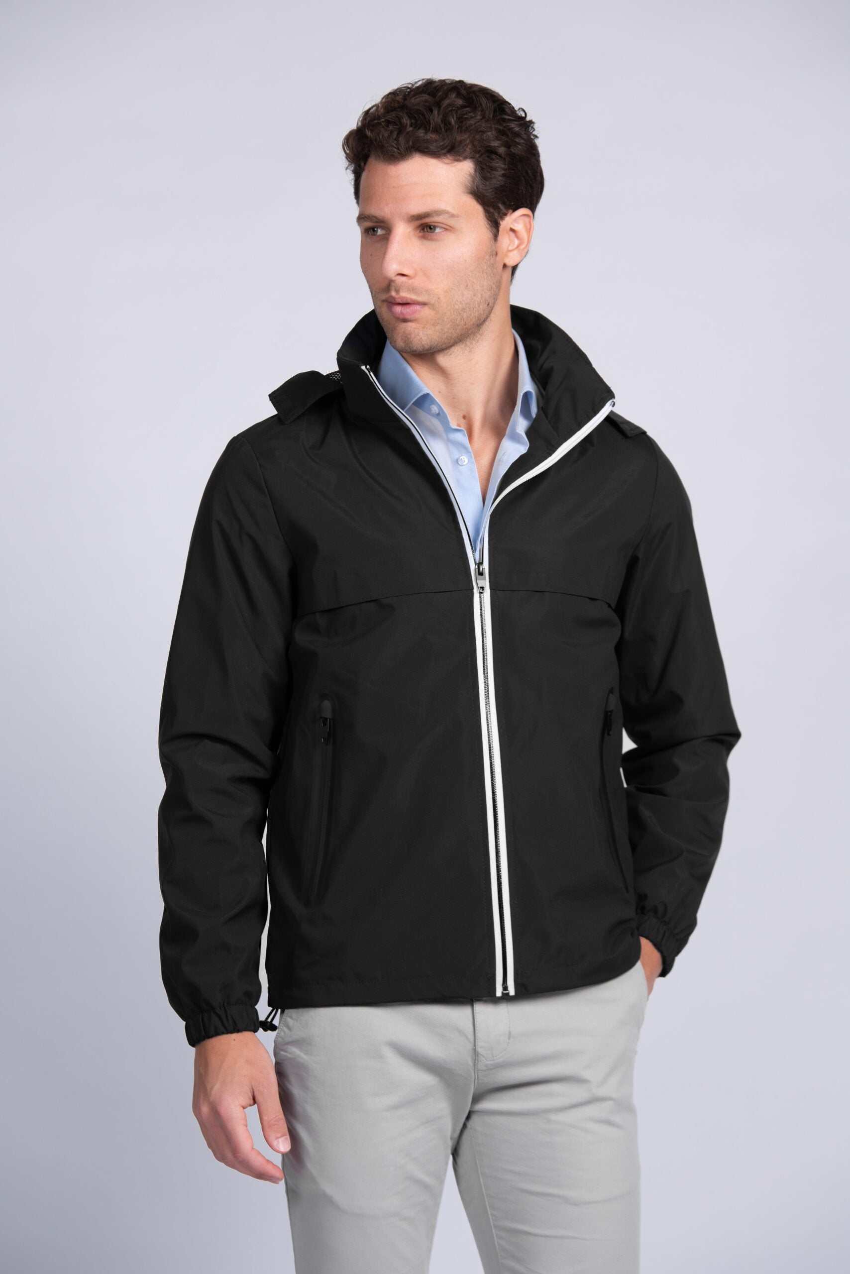Black Spring Windbreaker