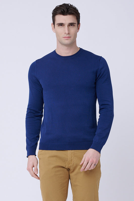 Reale Blue Cotton sweater