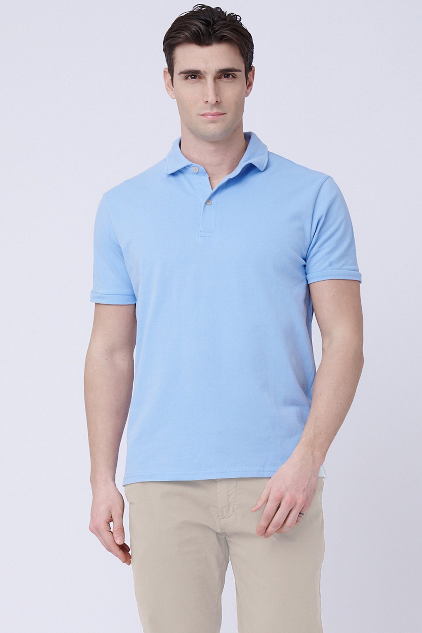 Light Blue Piquet Polo