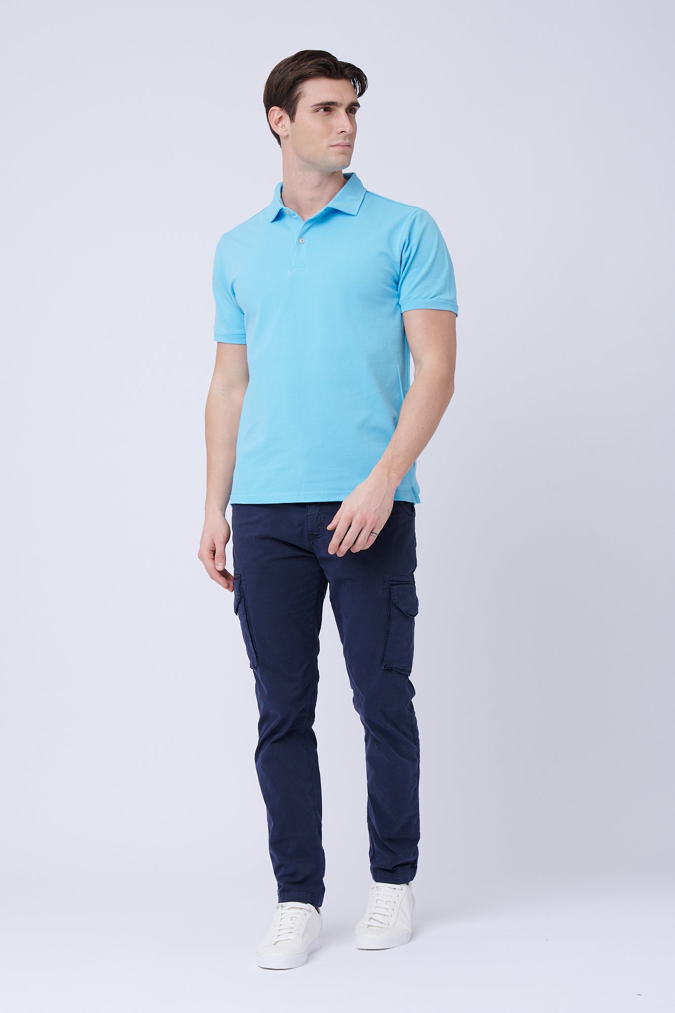 Premium Cotton Turquoise Polo