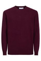 Girocollo Cashmere e Lana Bordeaux