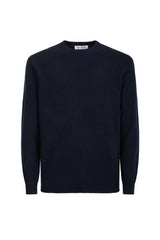 Girocollo Cashmere e Lana Blue
